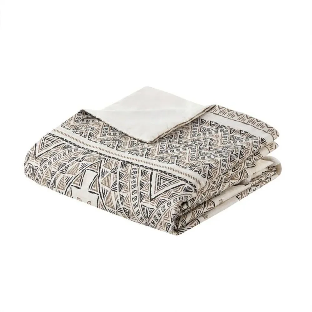 Madison Park Cream and Gray Comforter Set